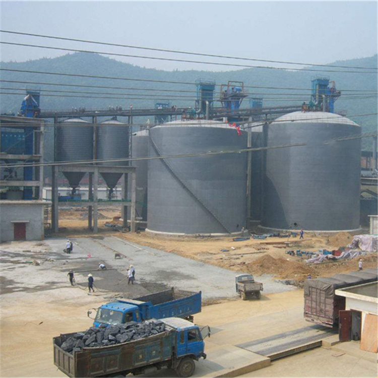 西宁水泥钢板仓2座3000吨青岛项目进入施工